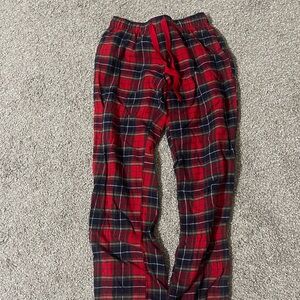 Red and Black Plaid Pajama Pants